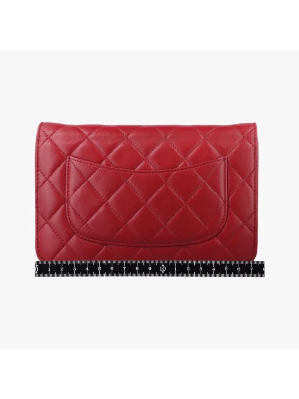 Chanel Quilted CC Logo Red Lambskin Shoulder